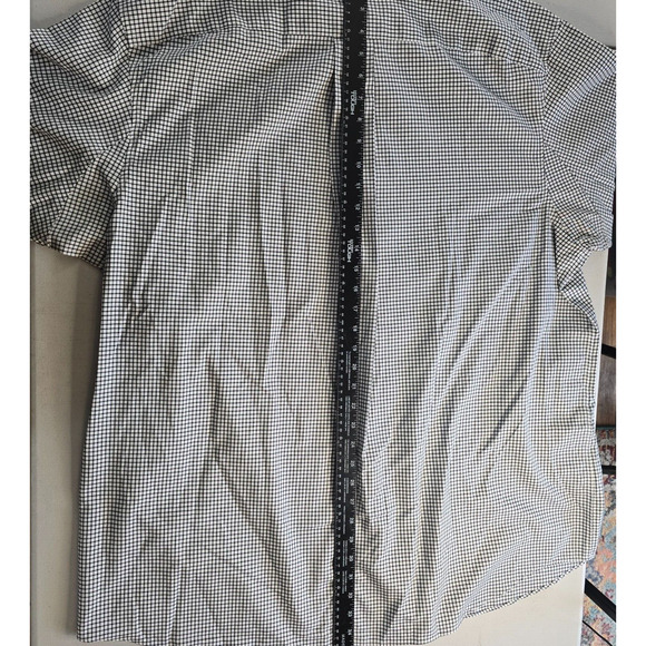 Duluth Trading Dress Shirt Men's 2XLT Black White Check Button Collard Cotton - Picture 7 of 16